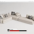 Modern Poliform corner sofa 3d model