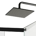 Modern Shower Sauna Interior Design With Glass Door Control Panel And Shower Head