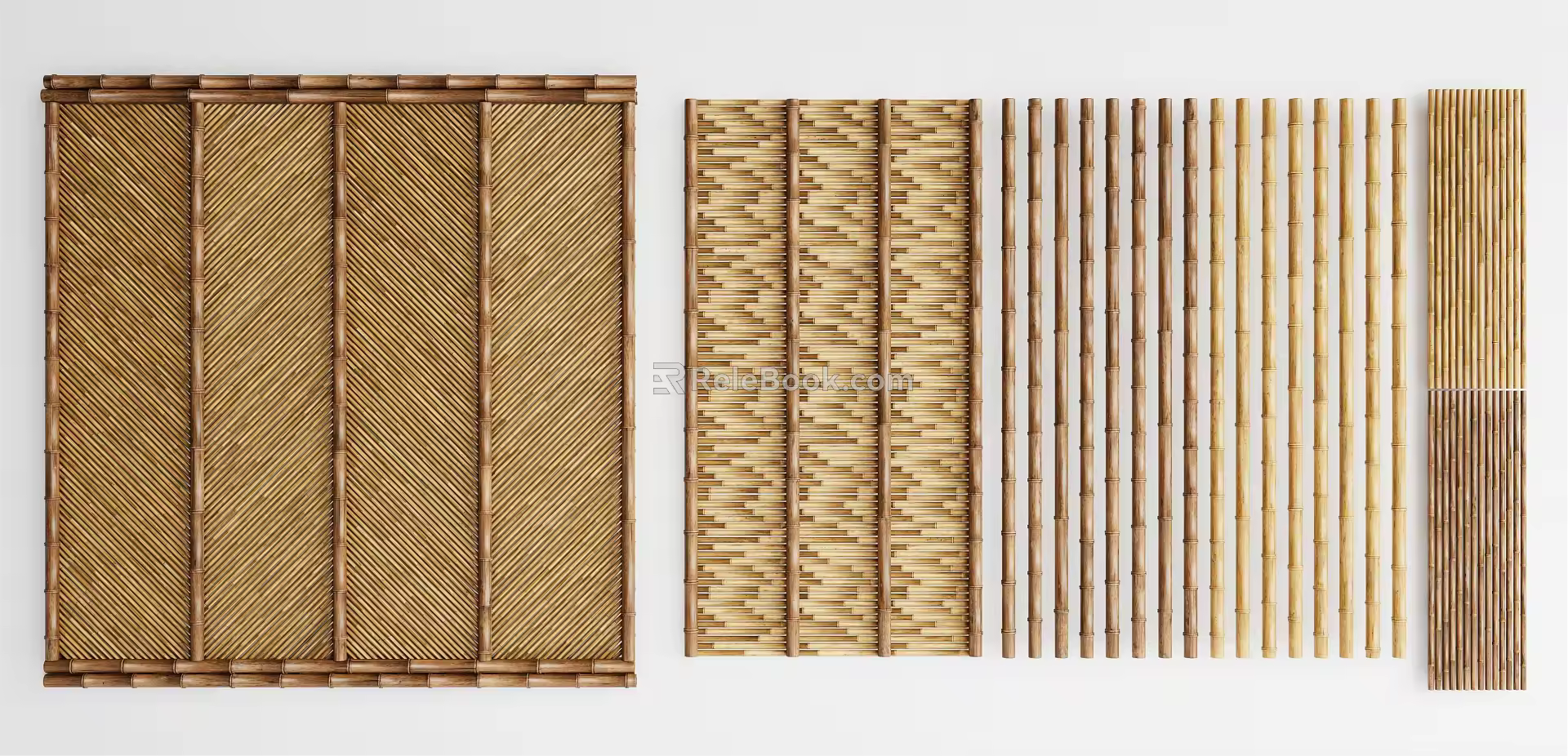 Modern Screen Bamboo Screen 3d model