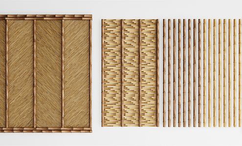 Modern Screen Bamboo Screen 3d model