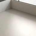 Modern Interior White Floor Tiles With Clean Sleek Surface And Natural Light