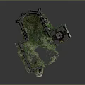 Ancient Architectural Ruins Featuring Stone Walls Tall Tower Small Windows And Overgrown Vegetation