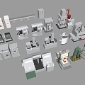 modern industrial equipment plant equipment 3d model