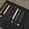Hardware door handle metal door handle metal handle long handle 3d model