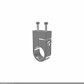 Stainless Steel Metal Clamp With Two Bolts Circular Hole And Side Knob
