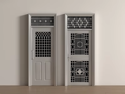 Modern single door stainless steel door security door rural stainless steel door single open 3d model