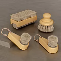 Wooden Bathroom Brushes with Hanging Rope and Different Shapes for Home Use