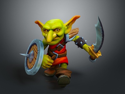 Modern Game Character Goblin Monster Alien model