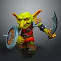 Modern Game Character Goblin Monster Alien 3d model