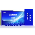 Commercial Equipment for 2023 Conference Sign in Desk with Blue Booth Design