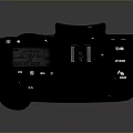 Black Canon EOS 1D X Camera With Clear Brand Logo On Gray Gradient Background 3d model