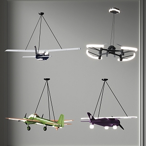 Children's room airplane chandelier boy room chandelier toy chandelier drone lamp cartoon chandelier airplane chandelier ceiling lamp 3d model