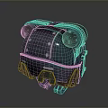 Mechanical Creature And Robot Character Featuring Blue Gray Design Eye Like Structures And Track Feet