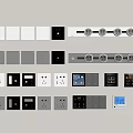 Modern socket switch socket rail socket smart switch movable socket switch panel 3d model
