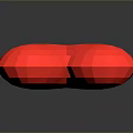 Stylish Red Heart Shaped Decorative Ornament With 3D Design And Reflection On Gray Gradient Background