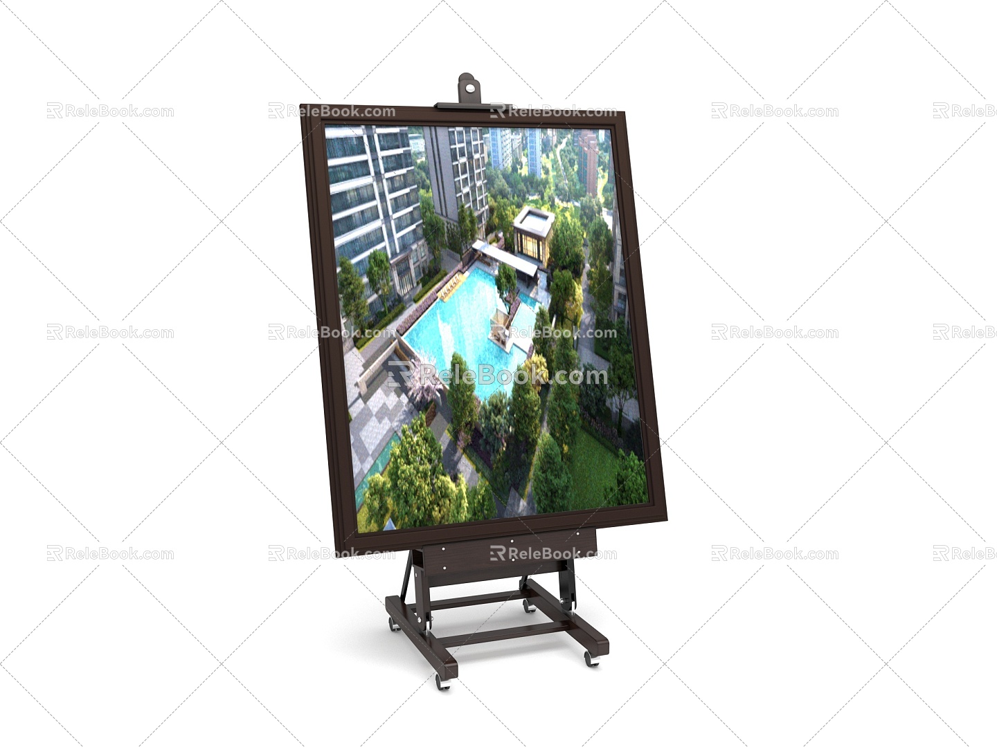 Modern easel mobile easel 3d model