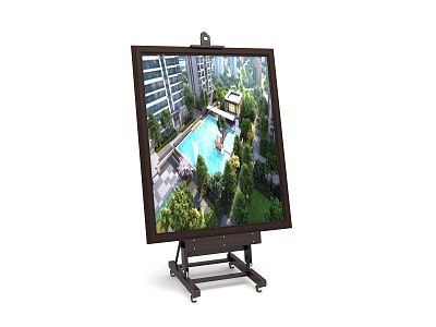 Modern easel mobile easel model