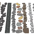 Diverse Natural Stone and Wood Samples With Various Shapes and Colors