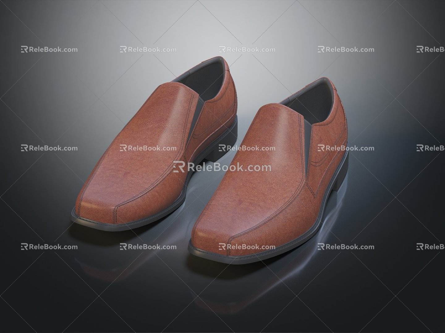 Modern Shoes Men's Shoes Leather Shoes 3d model