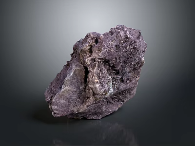 High Quality Purple Natural Stone Specimen Featuring Rough Surface And Natural Texture 3d model