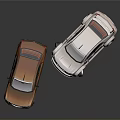 Orange And White Cars With Sedan Body And Sporty Rear Spoiler Design