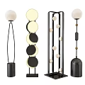 Modern Floor Lamps With Diverse Shapes And Contemporary Design Elements 3d model