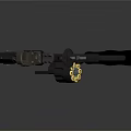 Modern Tactical Revolver with Scope Exposed Cylinder Black Grip and Ammunition Rounds