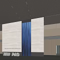TEIN PAO Modern Lobby Interior With Blue Water Feature And White Walls