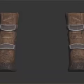 Vintage Brown Leather Boots with Distressed Finish and Buckle Straps
