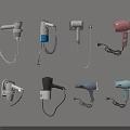 Various Styles Of Daily Use Electrical Hairdryers With Different Colors And Designs