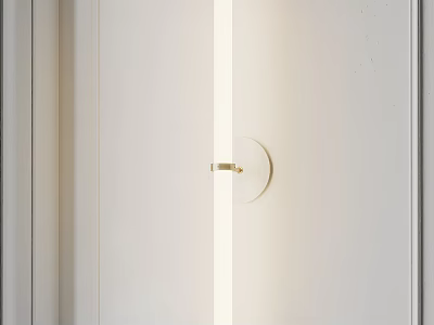 Modern Sleek Wall Lamp With Minimalist Design Gold Metal Accent And Warm White Lighting 3d model