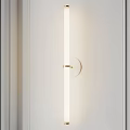 Modern Sleek Wall Lamp With Minimalist Design Gold Metal Accent And Warm White Lighting