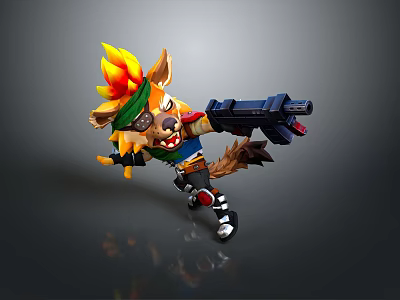 Werewolf Warrior Werewolf Soldier Cartoon Werewolf Animation Werewolf Cartoon Characters 3d model