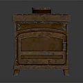 Vintage Wooden Storage Cabinet With Single Drawer And Circular Top Opening
