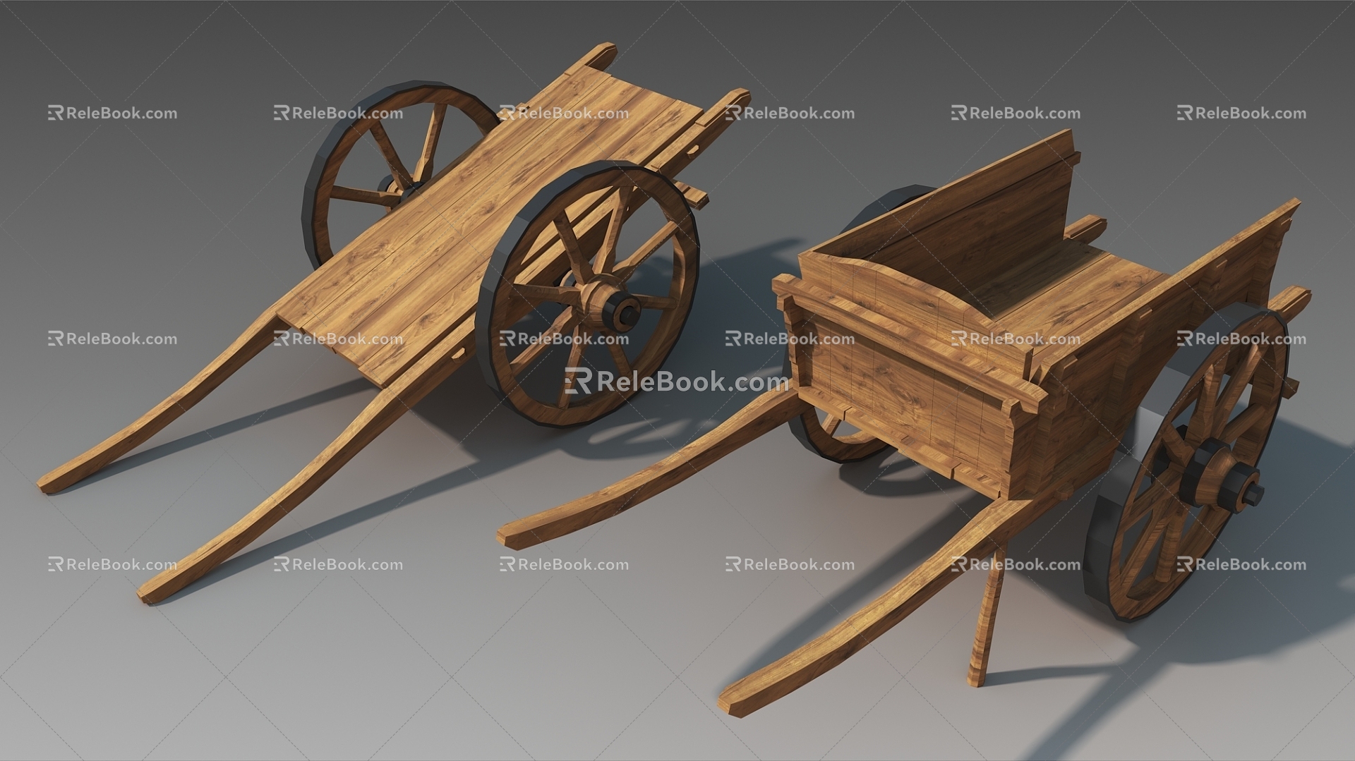 Trolley Scooter Retro Scooter Wagon 3d model