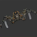 Detailed Mechanical Robot Character With Futuristic Design And Metallic Components In Standing Pose