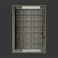 Arched Roof Industrial Building With Concrete Walls Windows Roll Up Door And Green Door