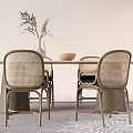 Quiet Dining Table and Chair Combination Dining Table and Chair Dining Table and Chair 3d model