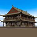 Ancient Chinese Architecture Traditional Wooden Structure With Curved Eaves Tile Roof And Ornate Windows