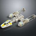 Futuristic Cosmic Spaceship Design With Yellow White Modules And Twin Engines