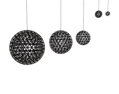 Light Luxury Chandelier Metal Chandelier Combination 3d model