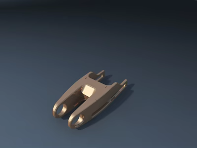Machined Metal Part With Two Circular Rings And Square Central Structure 3d model
