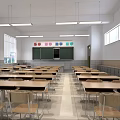 modern classroom 3d model