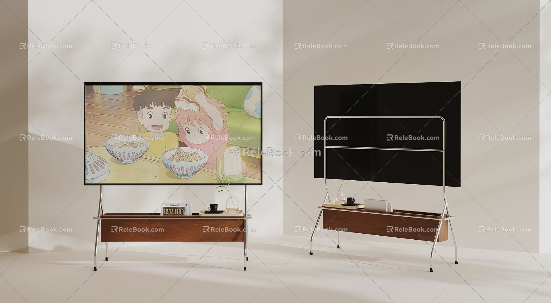 Antique TV stand mobile TV 3d model