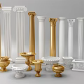 European Roman Column Classical Roman Column 3d model