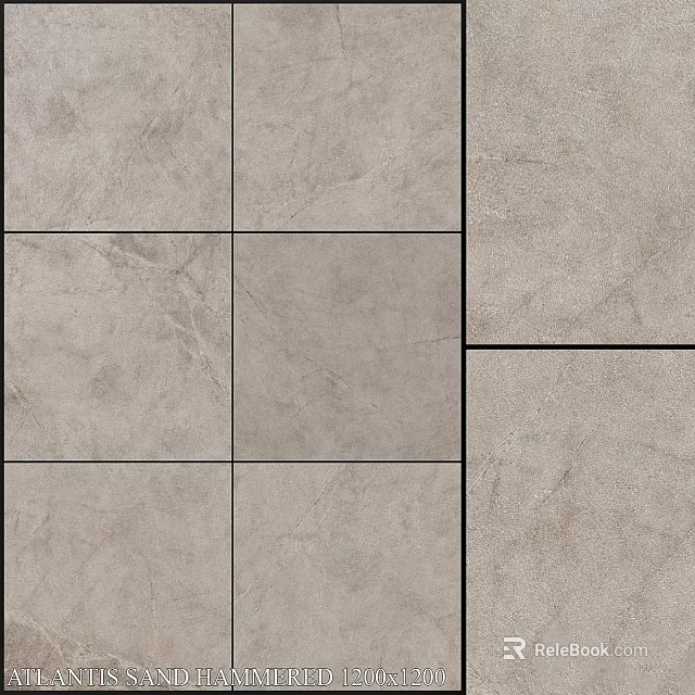 Gray Square Tile Components For Building Interior Flooring With Durable Material 3d model