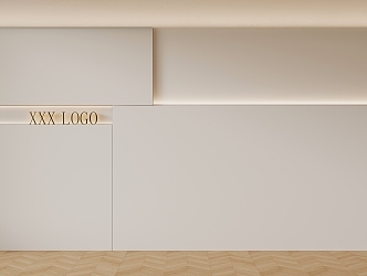 Image Wall Modern Image Wall Front Desk Background Wall 3d model