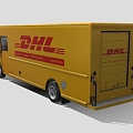 Box truck, box truck, container car, DHL truck, van truck, freezer truck, transporter, low face number, low model, simple model game, film and television level 3d model