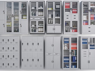 Modern File Cabinet Locker Iron Cabinet Office Cabinet 3d model