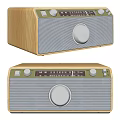Vintage Sound Speaker With Wooden Case FM Tuner Dial And Control Knobs Design 3d model